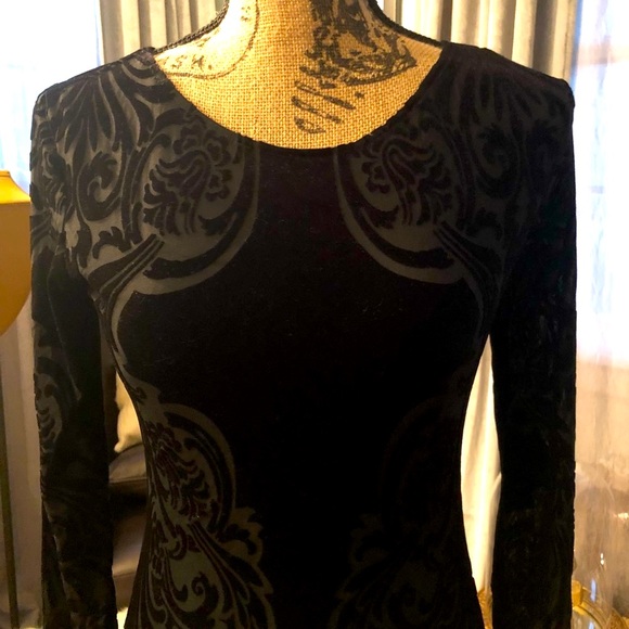 Design Lab (Lord & Taylor) black velvet dress - Picture 4 of 8
